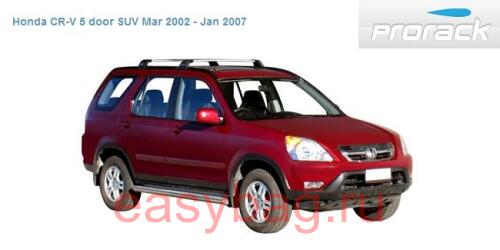 ������� �������� Prorack ��� Honda CR-V II �� �������� ������� (S6 � K452)