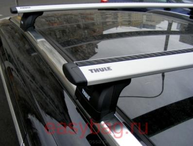 Автобагажник на интегрированные рейлинги THULE Wingbar (в форме крыла) с аэродинамическими дугами для AUDI A6 Avant, 5-dr Estate Flush Railling (753х961х4001)