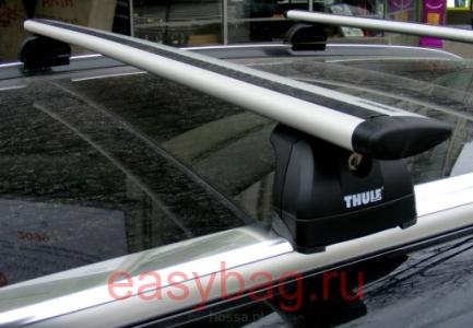 Автобагажник на интегрированные рейлинги THULE Wingbar (в форме крыла) с аэродинамическими дугами для BMW X5 Individual, 5-dr SUV (E70) Flush Railling (753 х 969 х 4003)