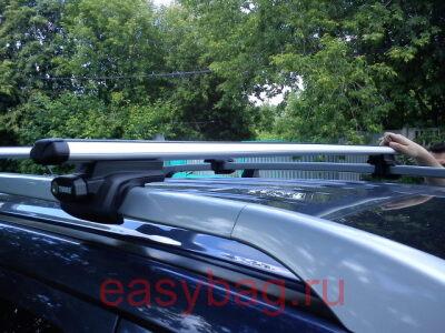 Багажники на крышу Thule для SSANGYONG Musso с рейлингами, аэродинамические поперечины