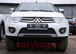 Рамка для защиты радиатора Mitsubishi L200, 2014-… (Meshmsk сетка)