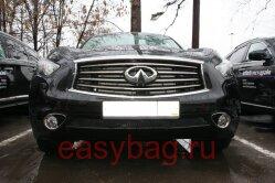 Рамка для защиты радиатора Infiniti QX70, 2014-... (Meshmsk сетка)